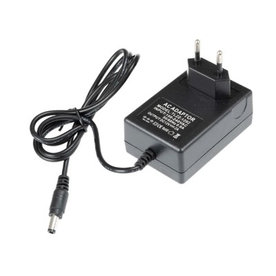 Síťový adaptér 12V Síťový adaptér do zásuvky pro LED pásky, černá, vstup 230V, výstup 12V, 2A, 24W, IP20, konektor 5,5/2,1mm, rozměry 75x50x40mm, kabel l=1m, ochrana proti zkratu, přetížení, přehřátí