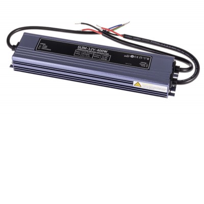 LED zdroj 12V 400W, IP67 Napájecí zdroj pro LED pásky, vstup 230V, výstup 12V, 400W, IP67, rozměry 260x92×37mm, ochrana proti přehřátí, zkratu a přetížení.