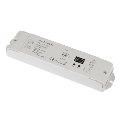 dimLED DALI to TRIAK 0-100% Stmívač osvětlení DALI nebo Switch/Dim - tlačítkem, na TRIAC, rozsah stmívání 0-100% dle možností zátěže, 1,2A max. 288W, 230V, IP20 187x46x22mm