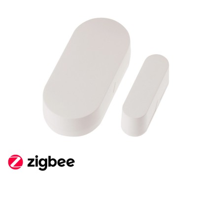 SMART Tuya dveřní senzor Dveřní senzor SMART, pro 2x3V AAA baterie (součástí), 16A, IP20, ovládání smart systémem Tuya ZigBee, kompatibilní s Google Assistant, Alexa, rozměry 55x25x13mm.