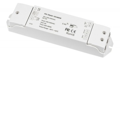 Dimmer TRIAC RF přijímač stmívač TRIAC pro LED 230V, zátěž max 1A, 240W, dosah až 30m, rozměry 175x45x27mm,  max 10 vysílačů na 1 přijímač.