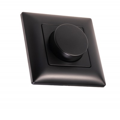 KNT240W-B RF bezdrátový přijímač + stmívač TRIAC zátěž max LED 200W, dosah až 30m, napájení 230V, IP20, rozměry 86x86x48,5mm, povrch černá, do KU68