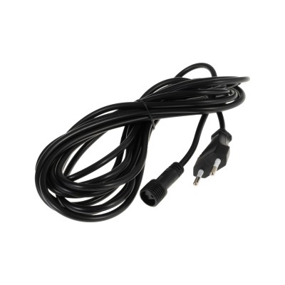 STL 5m Napájecí kabel pro spojovatelný venkovní párty řetěz, materiál plast, povrch černá, 230V, spojka IP65, l=5m
