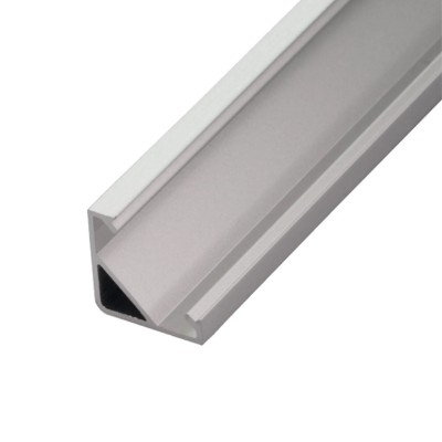 R6 Rohový profil pro LED pásky, pro výrobu lineárního svítidla, materiál hliník, povrch stříbrný, max šířka LED pásků w=12mm, rozměry 16x16mm, délka l=1000mm.