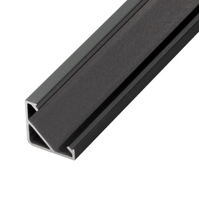 R6 Rohový profil pro LED pásky, pro výrobu lineárního svítidla, materiál hliník, povrch stříbrný/černý/bílý, max šířka LED pásků w=12mm, rozměry 16x16mm, délka dle typu