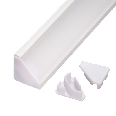 R6 Koncovka profilu pro LED pásky, bez otvoru, materiál plast, povrch bílá, 1ks v balení.