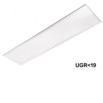 LED panel UGRB30120 UGR<19 40W Stropní, podhledové, přisazené, závěsné svítidlo, těleso kov, bílá, difuzor plast mikroprisma, LED panel 40W, teplá 3000K, neutrální 4000K, denní 6000K, Ra80, UGR<19, 230V, IP40, 295x1195x30mm