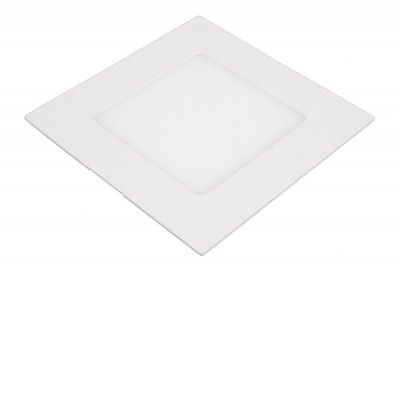 SN Stropní podhledové svítidlo, těleso hliník, povrch bílá, dufuzor plast, LED 6W, 470lm, teplá 3000K, Ra80, 230V, IP20, rozměry 120x120x10mm, trafo na kabelu