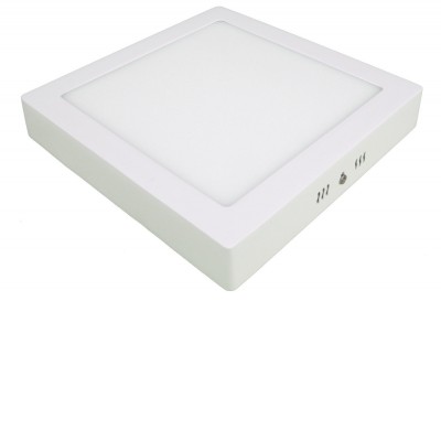 PS Stropní přisazené svítidlo, těleso hliník, povrch bílá, dufuzor plast, LED 18W, 1750lm, neutrální 4000K, Ra80, 230V, IP20, rozměry 225x225×35mm