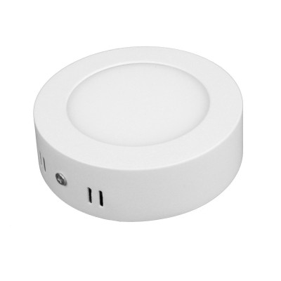 PL Stropní přisazené svítidlo, těleso hliník, povrch bílá, dufuzor plast, LED 6W, 480lm, neutrální 4000K, Ra80, 230V, IP20, rozměry d=120mm, h=35mm