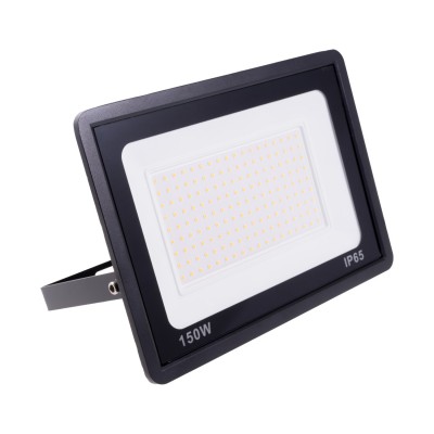 LEVE Venkovní svítidlo, reflektor plochý, nastav. směr svícení, těleso kov, povrch černá, krycí sklo čiré, LED 150W, neutrální 4000K, 14950lm, Ra80, 230V, IP65, rozměry 320x230x36mm.