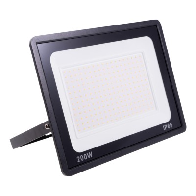 LEVE Venkovní svítidlo, reflektor plochý, nastav. směr svícení, těleso kov, povrch černá, krycí sklo čiré, LED 200W, denní 6500K, 20000lm, Ra80, 230V, IP65, rozměry 380x280x40mm