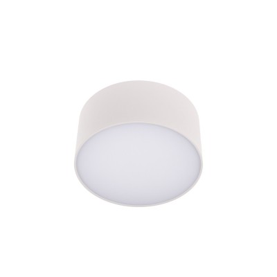 LOXO Stropní, přisazené kruhové svítidlo, těleso kov, povrch bílá, difuzor plast opál, LED 12W, 1000lm, přepín CCT teplá 3000K-denní 5000K, stmív. TRIAC, 230V, Ra90, IP20, rozměry d=120mm, h=65mm.