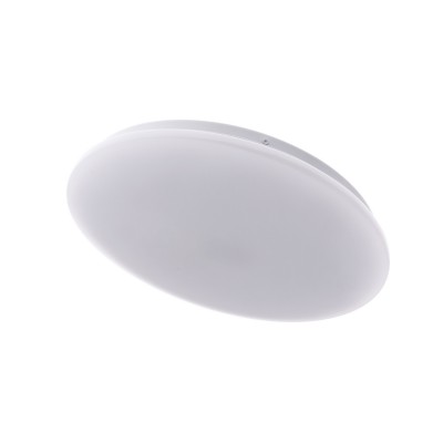 ZONDO Nouzové svítidlo, základna kov, bílá, difuzor plast opál, SA běžné svícení LED 20W, teplá 3000K, neutrální 4000K, denní 6500K, nouzové svícení 3,5W, záloha 2h, Ra80, 230V, IP44,  rozměry d=330mm, h=45mm