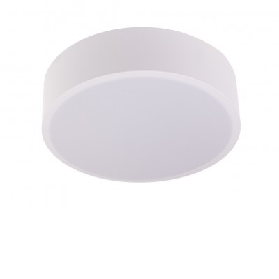 RENDO Stropní svítidlo, těleso kov, povrch bílá, difuzor plast opál, LED 36W, CCT přepín teplota teplá 3000K-neutr 4000K-denní 6500K, 2890lm, stmív. TRIAC, 230V, IP20, rozměry d=400mm, h=80mm.