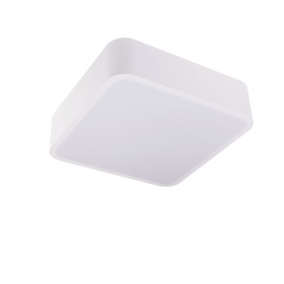RENDO Stropní svítidlo, čtvercové, těleso kov, povrch bílá, dif plast opál, LED 24W, CCT přepín teplota teplá 3000K-neutr 4000K-denní 6500K, 1930lm, stmív. TRIAC, 230V, IP20, rozměry 300x300x80mm.