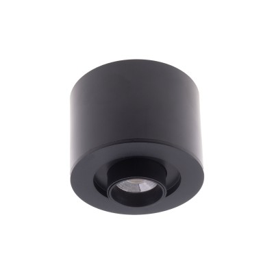 ALIMO Stropní/podhledové svítidlo, nastav. směr svícení, plast černá, LED 6W, přepín. teplota CCT teplá 3000K, neutr 4000K, denní 6500K, 650lm, Ra80, 230V, do koupelny IP44, tř.1, rozměry d=92mm, h=77m