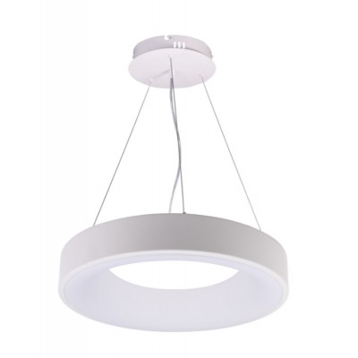 ZULU Závěsné svítidlo, těleso kov, povrch bílá, dif plast opál, LED 32W, 2570lm, přepín. CCT nast. teplota teplá 3000K - 6000K, stmív TRIAC, Ra80, 230V, IP20, d=380mm, vč závěs lanka l=1500mm. lze zkr.