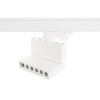 SEMO Bodové svítidlo do 3F lišty, nastavitelný směr svícení, těleso hliník, povrch bílá, LED 12W, 1250lm, neutrální 4000K, 230V, IP20, rozměry 115x135x25mm, vč adaptéru do 3F lišty NORDIC ALUMINIUM