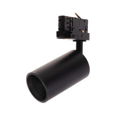 MAFA-TW Bodové svítidlo, nastavitelný směr svícení, těleso hliník, povrch černá, pro LED žárovku 1x10W, GU10, ES50, 230V, IP20, d=57mm, l=100mm, vč 3F adaptéru kompatibilní NORDIC ALUMINIUM, EUTRAC