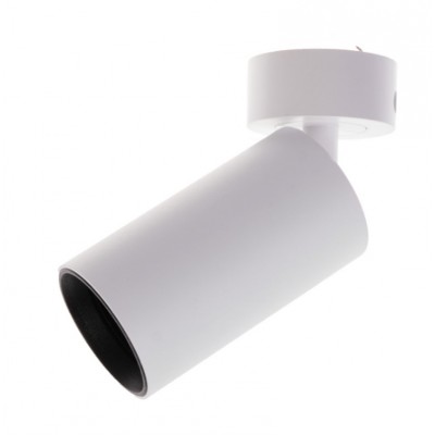 MAFA Přisazené bodové svítilo, nastav. směr svícení, těleso hliník a plast, povrch bílá, pro žárovku 1x60W, GU10, 230V, IP20,  rozměry d=57mm, h=100mm.