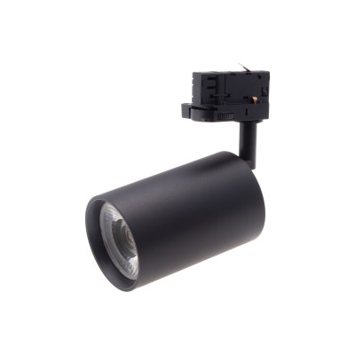 KULO Bodové svítidlo, nastavitelný směr svícení těleso hliník, povrch černá, nebo bílá, LED 33W, teplá 3000K, neutrální 4000K, denní 6500K, vyzařovací úhel 36°, Ra80, 230V, IP20, rozměry d=80mm, l=160mm, vč. 3F adaptér Nordic Aluminium