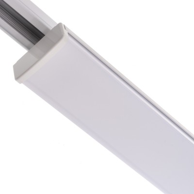 TRITO LED 54W Kolejnicové svítidlo, plast bílá, difuzor opál, LED, přep příkon 54W, 46W, 39W, 32W, 8000lm, teplá 3000K, vyzař úh 110°, Ra85, 230V, IP20, rozměry 1204x64x69 mm, do 3F lišty NORDIC ALUMINIUM