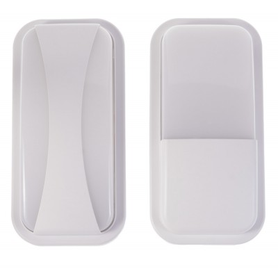 MURUS Nástěnné venkovní svítidlo, těleso plast bílá/černá, LED 15W, teplá 3000K/1300lm, neutrální 4000K/1400lm, denní 6500K/1450lm, Ra80, 230V, IP65, rozměry 120x240x69mm, vč 2 výměnných krytů.