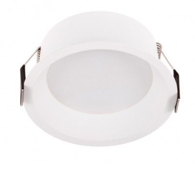 ZENO Stropní podhledové svítidlo, těleso hliník, povrch bílá, difuzor plast, LED 12W, 950lm, přepínatelná CCT teplota teplá 3000K/neutr 4000K/denní 5000K, 230V, IP20, rozměry d=104mm, h=55mm.