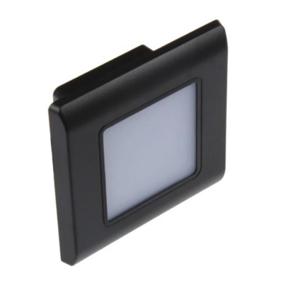 RAN Vestavné svítidlo do stěny, těleso plast bílá/černá/stříbrná, difuzor plast opál, LED 0,6W, teplá 3000K/60lm, neutrální 4500K/65lm, denní 6000K/70lm, Ra80, IP20, rozměry 86x86x34mm, vč montážního boxu.
