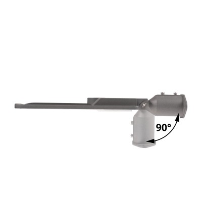 VO3-30W/50W/100W Svítidlo pro veřejné osvětlení, nastav. sklon svícení +-15°, těleso kov, povrch tm. šedá, LED 30W/50W/100W, teplá 3000K/neutrální 4000K, Ra80, 230V, IP65, rozměry dle typu, mont na výložník d=50mm a d=60mm