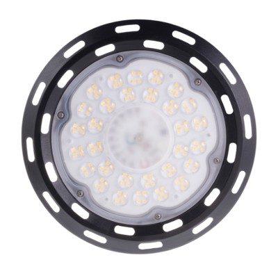 EH2-UFO Závěsné průmyslové svítidlo, těleso kov, povrch černá, krycí plast čirý, LED 100W/150W/200W, neutrální 4000K/denní 6500K, Ra80, vyzař. úhel 90°, 230V, IP65, rozměry dle typu