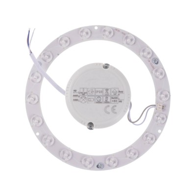 LM LED 15W, 20W LED modul pro náhradu žárovek ve svítidlech, základna plast, bílá, LED 15W, 20W, teplá 3000K, neutrální 4500K, denní 6000K, Ra80, s nouzovým modulem záloha 2h, 3,5W, 230V, IP20, montáž na magnet