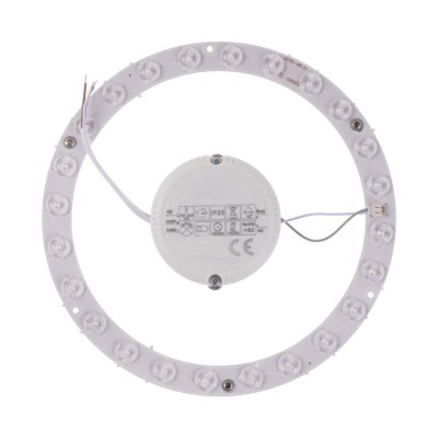 LM LED 20W LED modul pro náhradu žárovek ve svítidlech 20W, 2450lm, denní 6000K, Ra80, s nouzovým modulem záloha 2h, 3,5W, baterie 2000mAh, 230V, IP20, d=220mm, h=28mm, úchyt na magnet