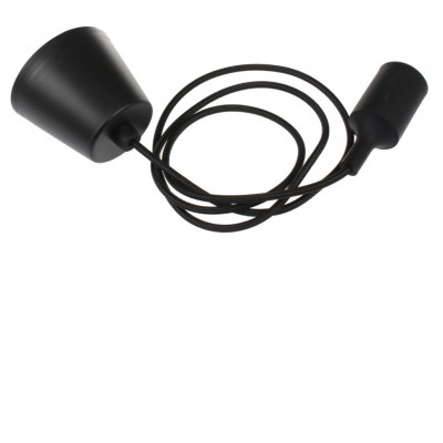 FOLE Závěsný kabel s objímkou, těleso plast bílá/černá/šedá/zelená/růžová/žlutá/červená/modrá/hnědá, pro žárovku 1x60W, E27. 230V, IP20, rozměry d=40mm, h=96mm, vč závěs kabelu l=1100mm lze zkrátit.