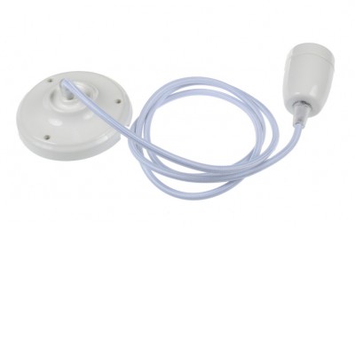 CERAMIC Závěsný kabel s objímkou, těleso keramika bílá, pro žárovku 1x8W, E27. 230V, IP20, rozměry d=46mm, h=60mm, vč závěs kabelu l=1300mm lze zkrátit.