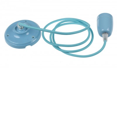 CERAMIC Závěsný kabel s objímkou, těleso keramika modrá, pro žárovku 1x8W, E27. 230V, IP20, rozměry d=46mm, h=60mm, vč závěs kabelu l=1300mm lze zkrátit.