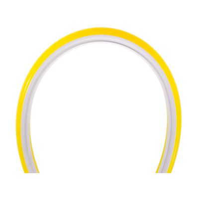 NEON Přisazený silikonový profil, povrch žlutá, vertikálně ohebný, pro instalaci LED pásků šířky max w=8mm, rozměry 8x10mm, cena za 1m.