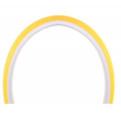 NEON Přisazený silikonový profil, povrch citrónově žlutá, vertikálně ohebný, pro instalaci LED pásků šířky max w=8mm, rozměry 8x10mm, cena za 1m.