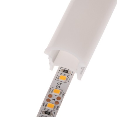 SOP1818 Vestavný silikonový profil, obloukový, pro instalaci LED pásků šířky max w=11mm, s příkonem pásku max w=9,6W/m, rozměry 18x18mm, cena za 1m