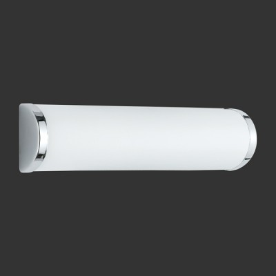 3X40W IP21 do koupelny VÝPRODEJ Nástěnné svítidlo, těleso kov, povrch chrom lesk, difuzor sklo matné, pro žárovku 3x40W, E14, C34 230V, do koupelny IP21, l=400mm, h=80mm.