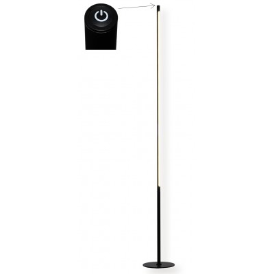 LARA Stojací lampa, těleso kov, povrch černá, difuzor plast opál, LED 18W, teplá 3000K,1620lm, stmívatelná, 230V, IP20, rozměry d=180mm, h=1470mm.