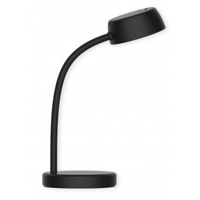 OLIVIA Stolní lampa, nastav. směr svícení, těleso kov a plast, povrch bílá/černá, difuzor plast opál, LED 5,5W, teplá 3000K, 500lm, 230V, IP20, tř.1, rozměry h=350mm.