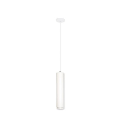 SIMON Závěsné bodové svítidlo, těleso kov, povrch bílá, LED 10W, neutrální 4000K, 1000lm, IP20, rozměry d=60mm, vč. závěs kabelu l=1500mm, lze zkrátit.