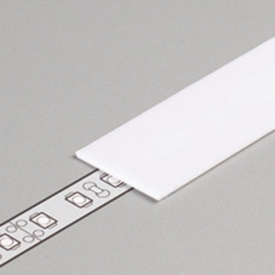 DNE 19,2x0,8mm Nasouvací difuzor k profilu pro LED pásky, materiál polykarbonát PC/PP, povrch opál, propustnost 70%, rozměry 19,2x0,8mm, l=2000mm