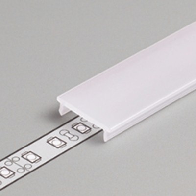 DCF 17,6x4mm Difuzor k profilu pro LED pásky nacvakávací, hranatý, materiál PMMA, povrch opál, propustnost 70%, rozměry 17,6x4mm, l=2000mm