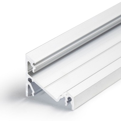 CHIMA PROFIL 14, 24x19,4mm Přisazený, rohový profil pro LED pásky, sklon 60° nebo 30°, materiál hliník, povrch surový, max šířka LED pásků w=14mm, rozměry 24x19,4mm, l=4000mm