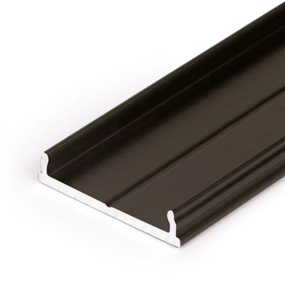 SOPHI PROFIL 20,5x3,8mm Přisazený profil pro LED pásky, materiál hliník černý, max šířka LED pásků w=16mm, rozměry 20,5x3,8mm, l=3000mm, montáž pomocí šroubů nebo adhezních pásků