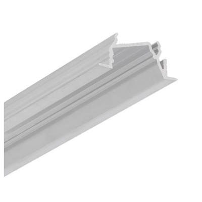 STREO asymetrický 30x12,7mm Vestavný, ASYMETRICKÝ, profil pro LED pásky, materiál hliník, povrch surový, max šířka LED pásků w=14mm, rozměry 30x12,7mm, délka l=2000mm.