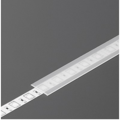 DNA1 14,4x0,8mm Nasouvací difuzor k profilu pro LED pásky, materiál plast PP, povrch transparentní, propustnost 90%, rozměry 14,4x0,8mm, délka l=3000mm.